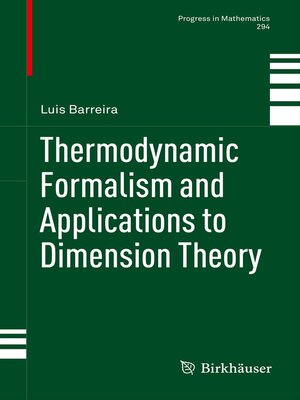 cover image of Thermodynamic Formalism and Applications to Dimension Theory